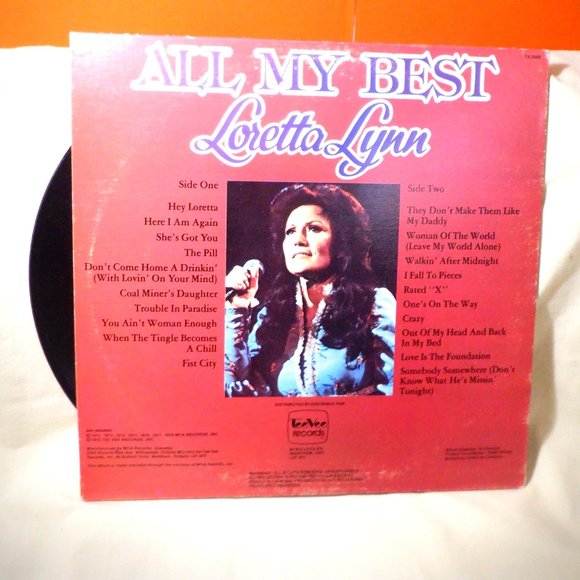 ~~~ LORETTA LYNN ~~~ All My Best - Picture 2 of 2